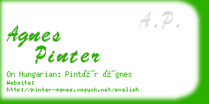 agnes pinter business card
